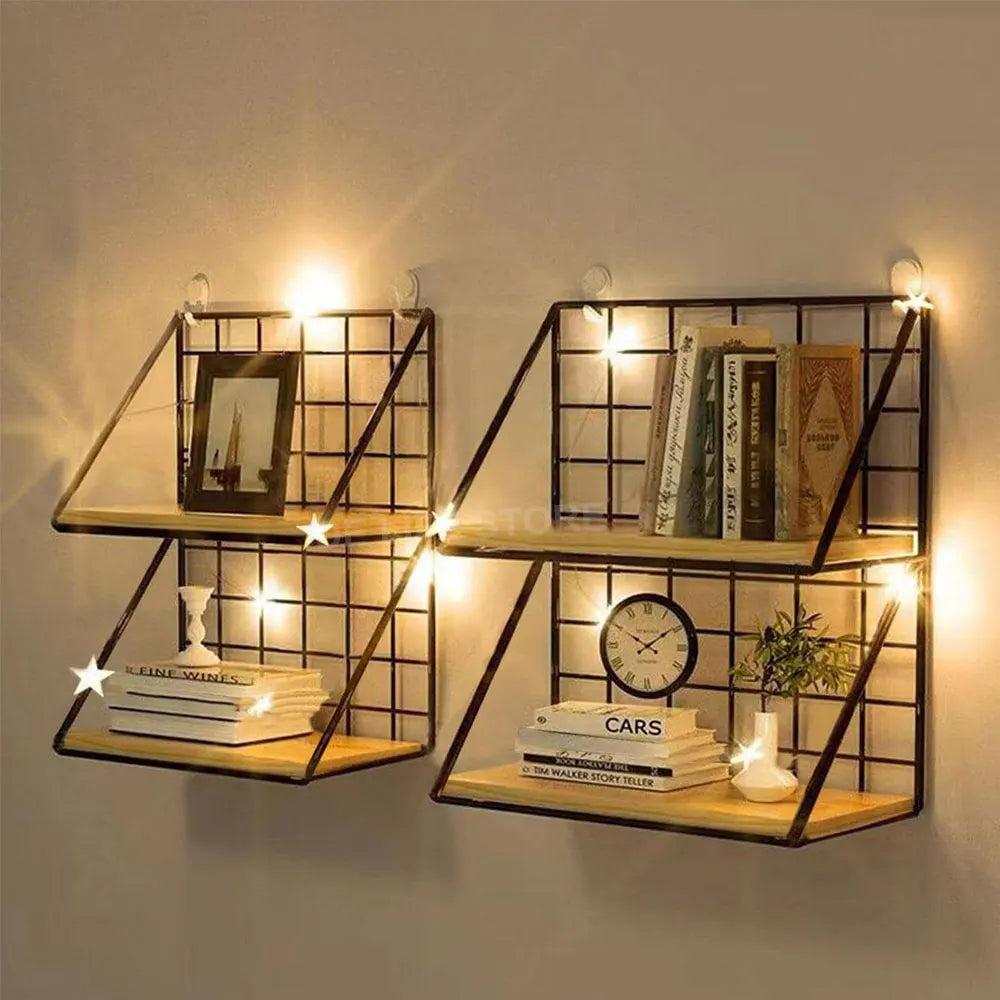 Houten Kruidenset Met Metalen Frame Voor Wandmontage
