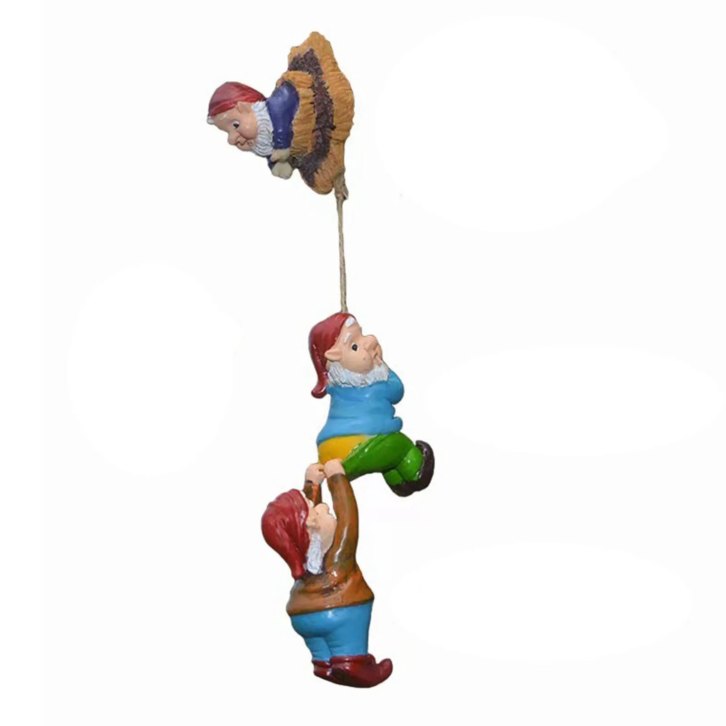 Houten Tuinbeeld Gnome Sculptuur voor Speelse Tuinornamenten