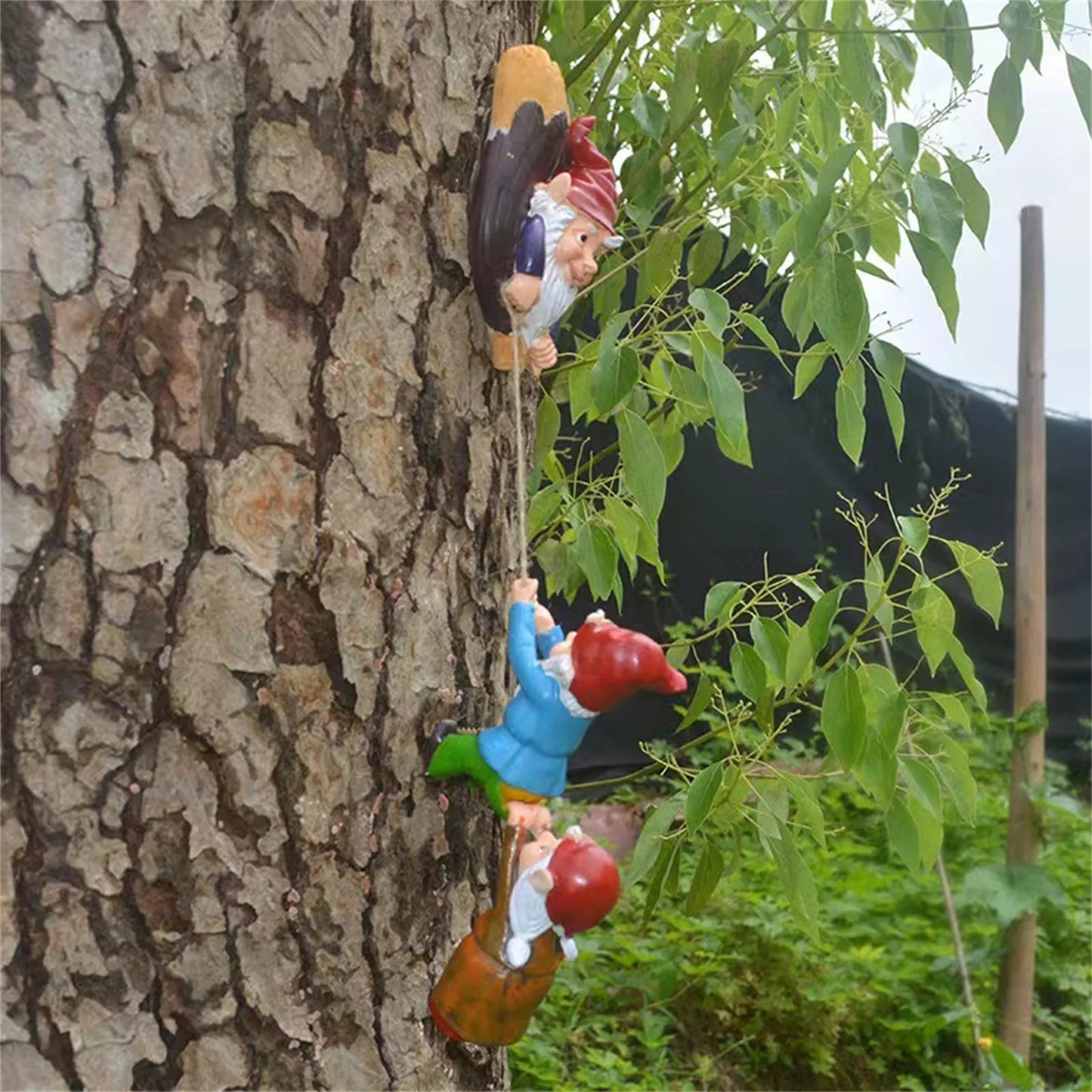 Houten Tuinbeeld Gnome Sculptuur voor Speelse Tuinornamenten B One Size