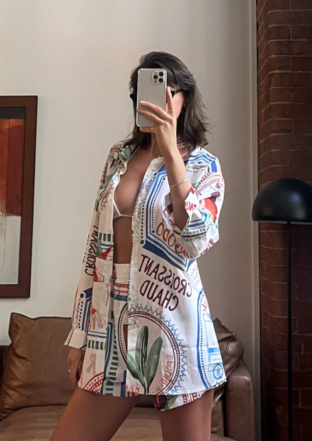 Rio Set Oversized Shirt en Shorts van Linnen Stof