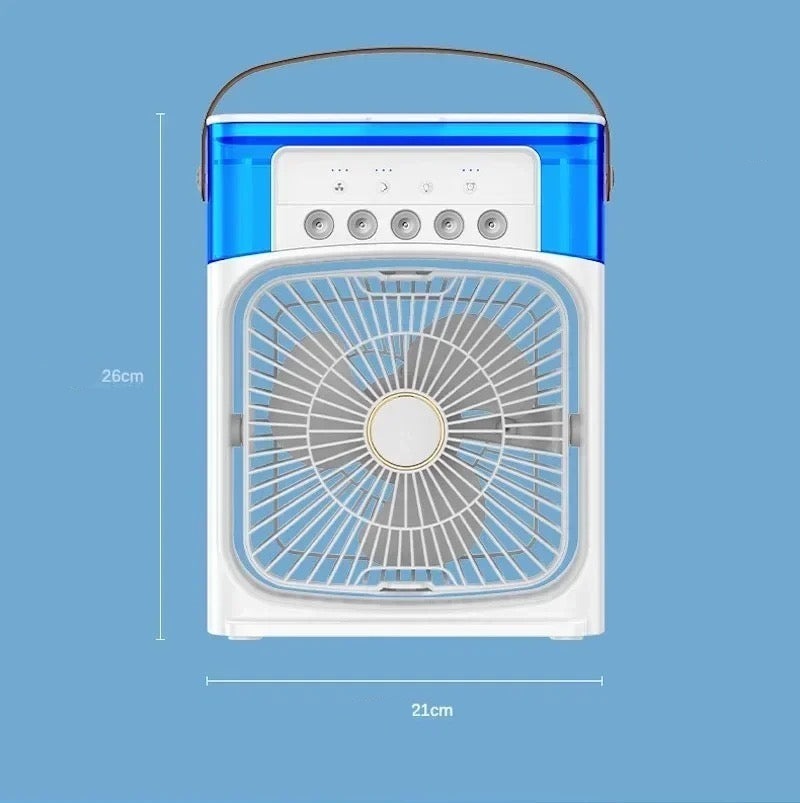 Draagbare Mini Airconditioner Voor Koele Zomerse Comfort Blauw