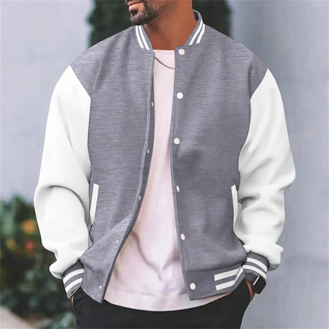 Casual Baseballjack Voor Heren Baseballstijl Lichte Model - Winterjas Heren Grijs