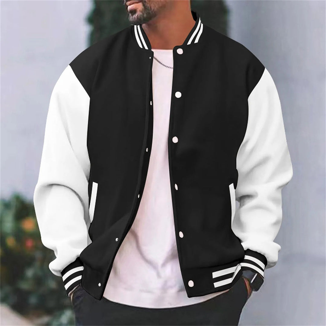 Casual Baseballjack Voor Heren Baseballstijl Lichte Model - Winterjas Heren Zwart