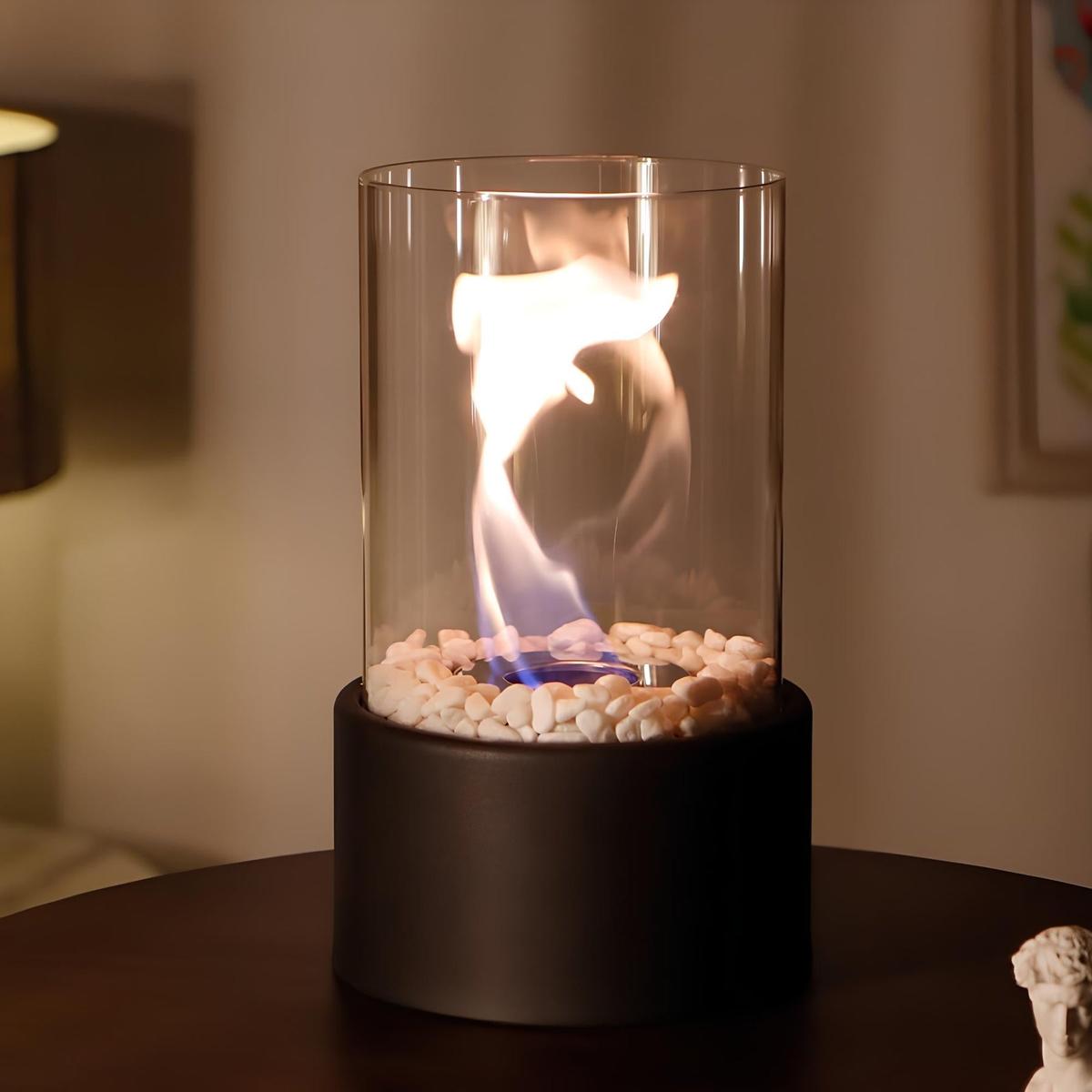 Klassieke Open Vlam Olielamp Met Glazen Cilinder Decoratie