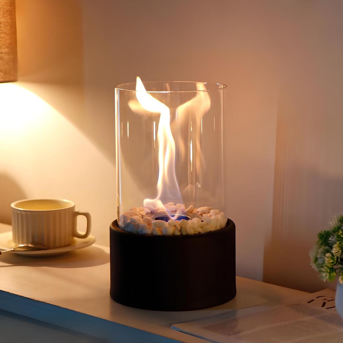 Klassieke Open Vlam Olielamp Met Glazen Cilinder Decoratie