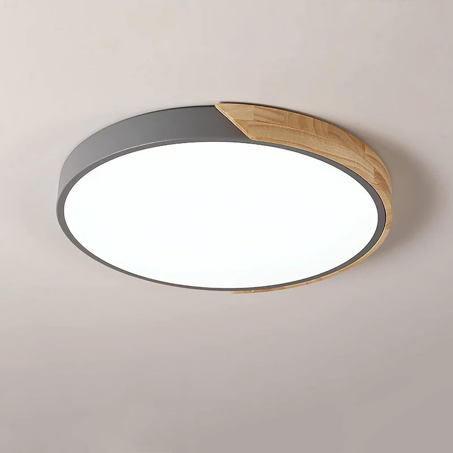 Kleurrijke Eenvoudige Ronde LED Plafondlampen Voor Huis Grijs