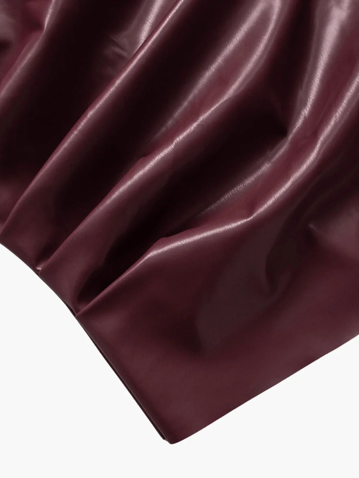 Gevormde Neplederen Mouwloze Top Met Hoge Hals Design