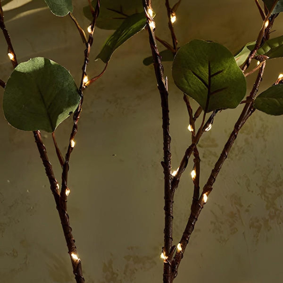 Feeënlicht Olijftak Verstelbare Tak Twinkelende Lichtjes
