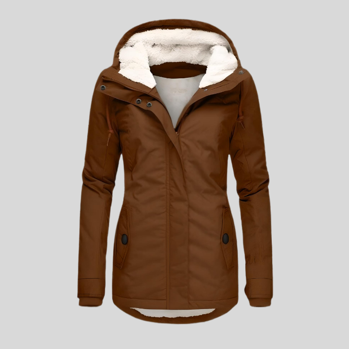 Serein - Lange Waterdichte Winterjas Met Capuchon & Voering