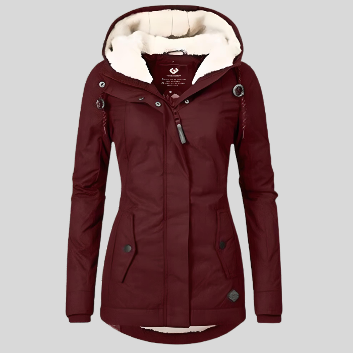 Serein - Lange Waterdichte Winterjas Met Capuchon & Voering