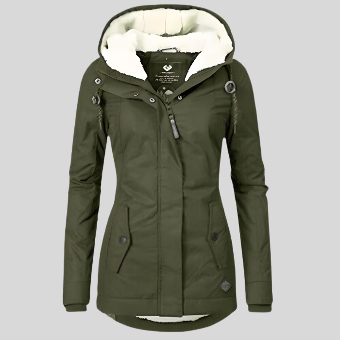 Serein - Lange Waterdichte Winterjas Met Capuchon & Voering