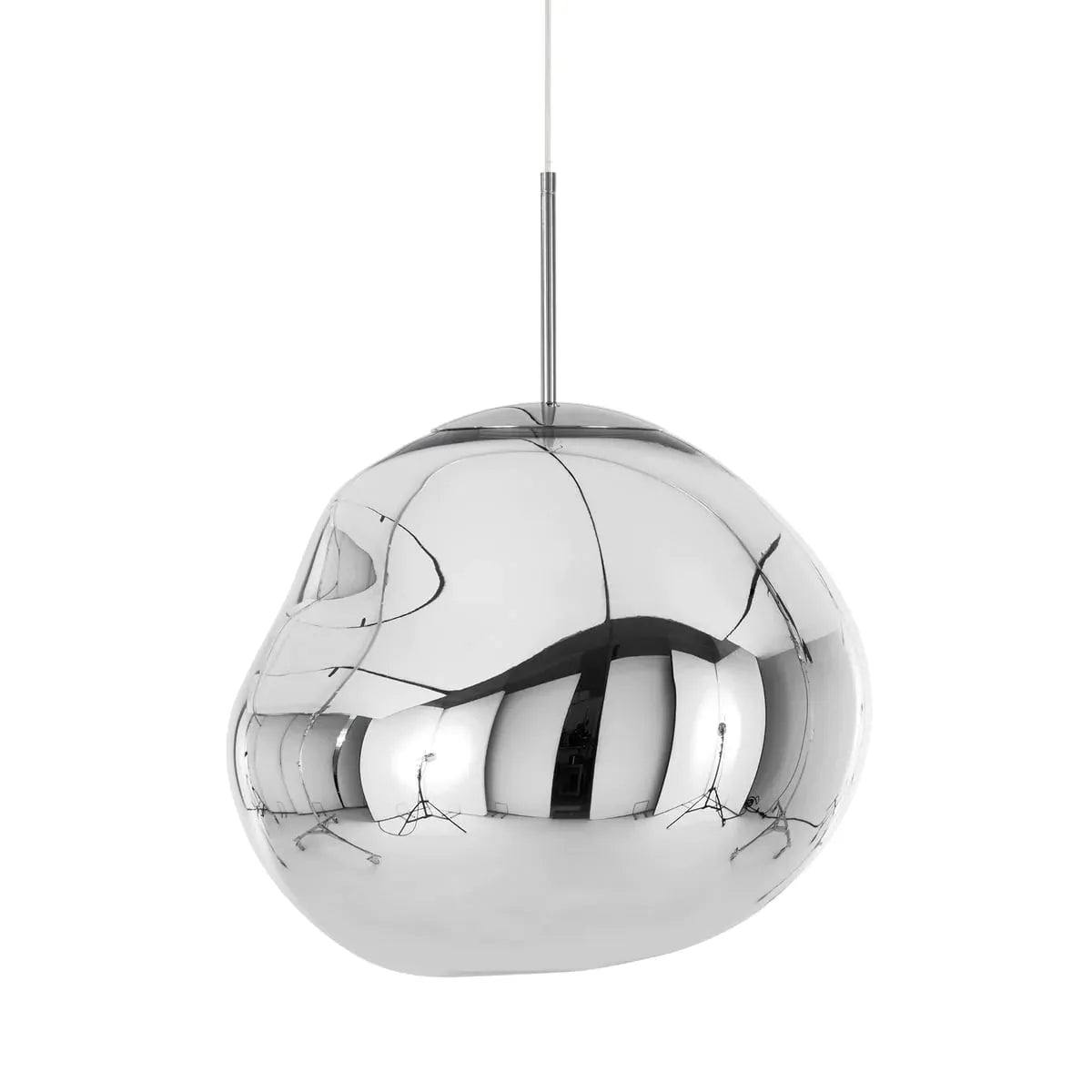 Hanglampen Set 4 Kleuren Organisch Glas Sfeerverlichting Zilver