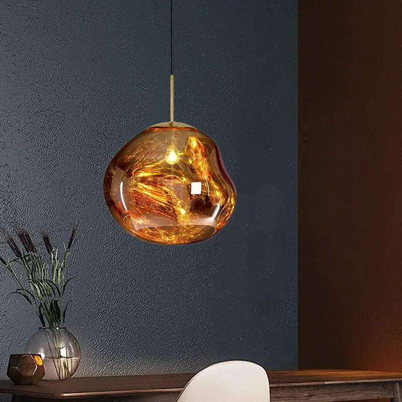 Hanglampen Set 4 Kleuren Organisch Glas Sfeerverlichting