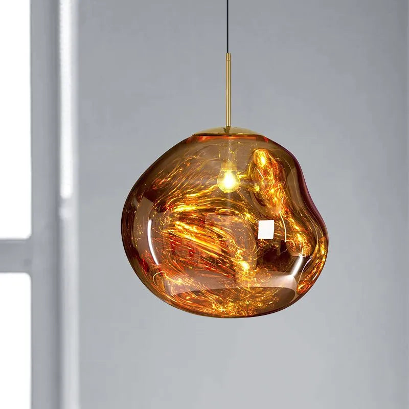 Hanglampen Set 4 Kleuren Organisch Glas Sfeerverlichting