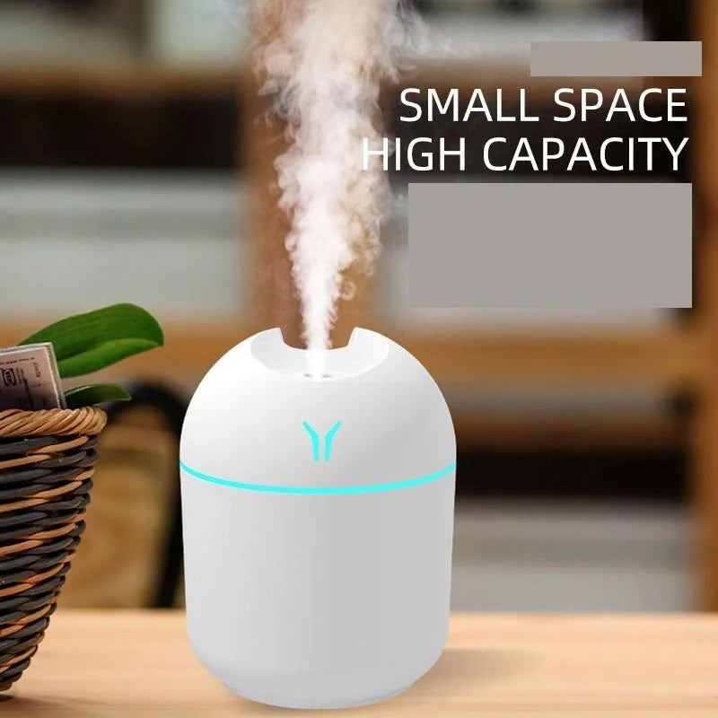 Mini USB Luchtbevochtiger 250ML Met LED Lamp Voor Slaapkamer