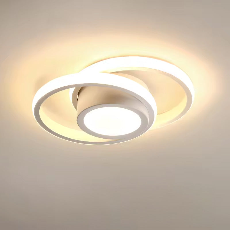 Minimalistische LED Plafondlamp Dubbele Ring Modern Compact