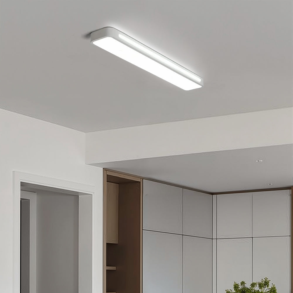 Moderne Nordic Minimalistische Lange LED Dimbare Plafondverlichting Wit D48*H4CM Wit Licht