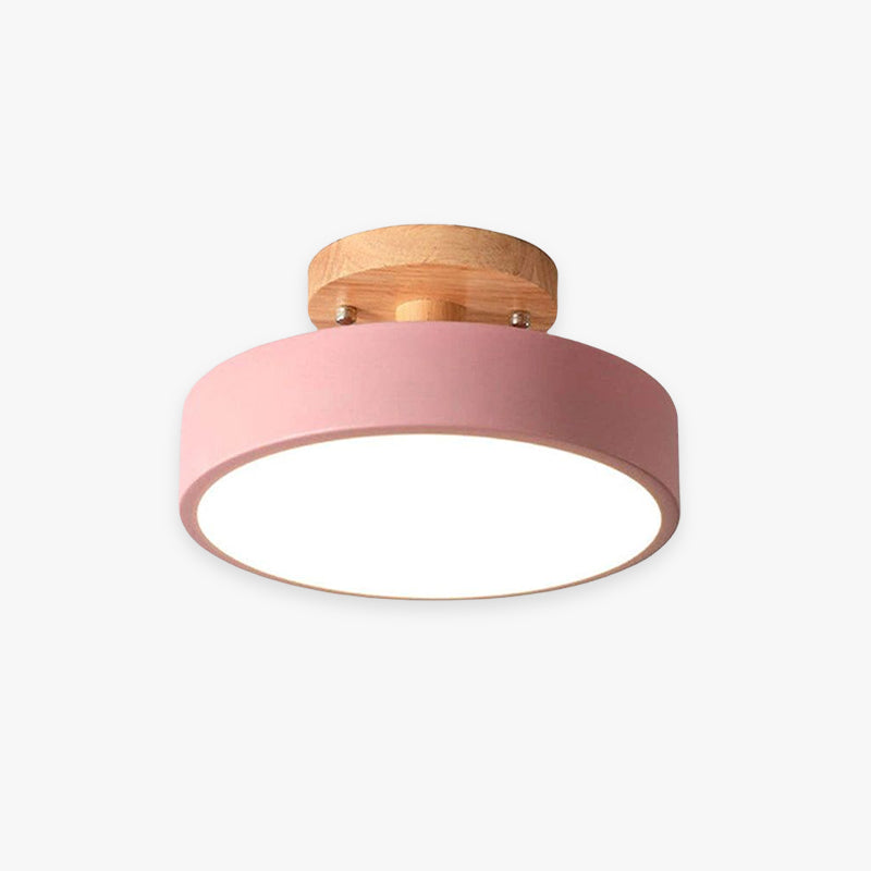 Moderne LED Plafondlamp Hout en Acryl voor Slaapkamer
