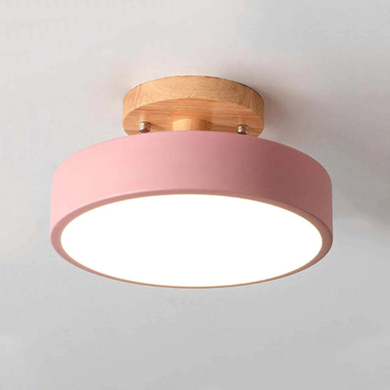 Moderne LED Plafondlamp Hout en Acryl voor Slaapkamer