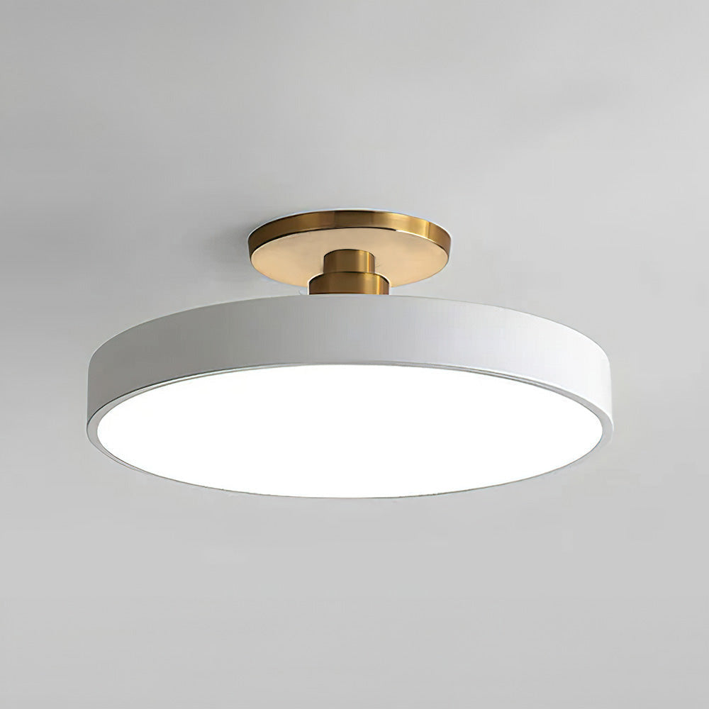 Moderne Compacte Ronde LED Plafondlamp Semi Inbouw 30cm Wit
