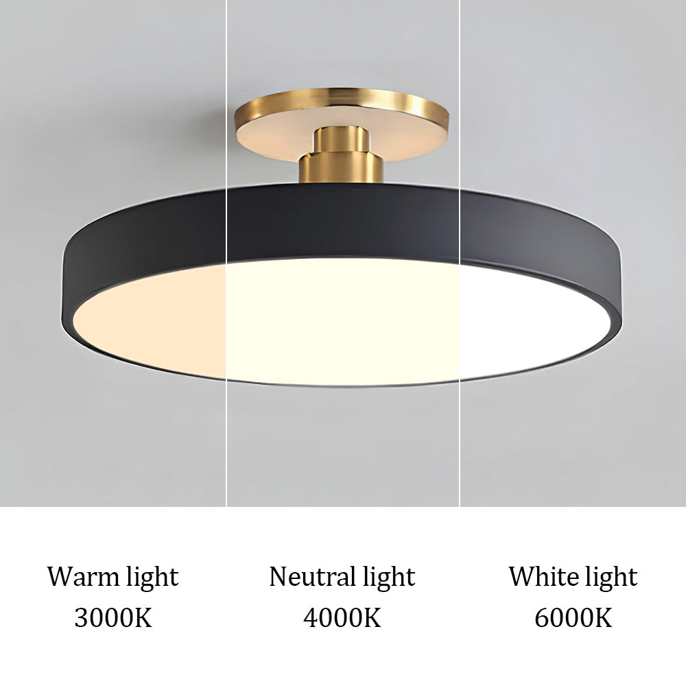 Moderne Compacte Ronde LED Plafondlamp Semi Inbouw 30cm