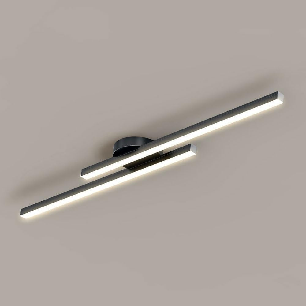 Moderne Aluminium Lange Strip Semi Inbouw LED Plafondlamp