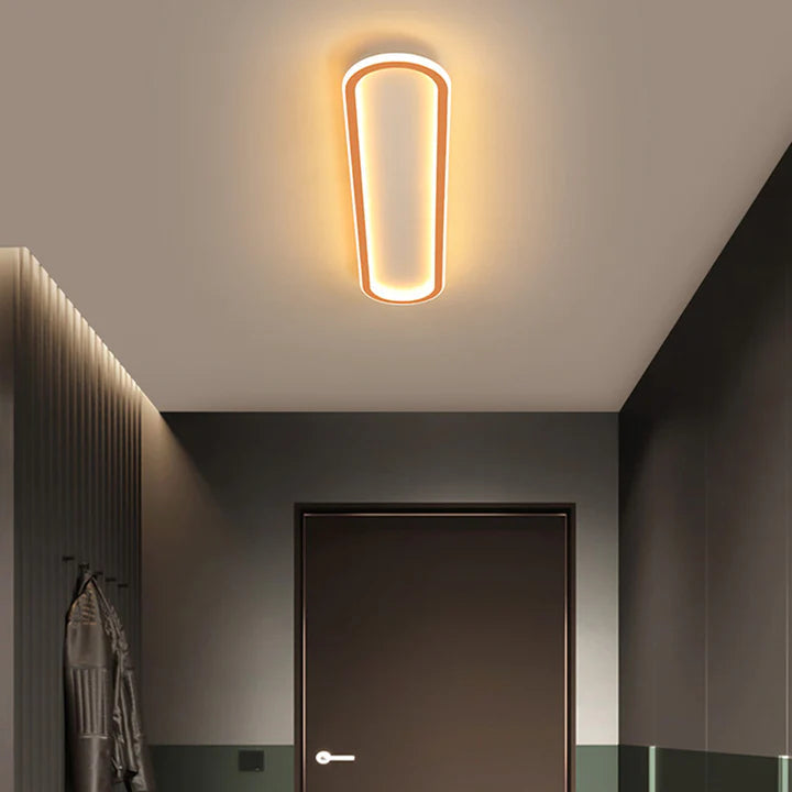 Moderne Lange Plafondlamp Voor Gangpad En Hal Verlichting Goud D30*H5CM-15W