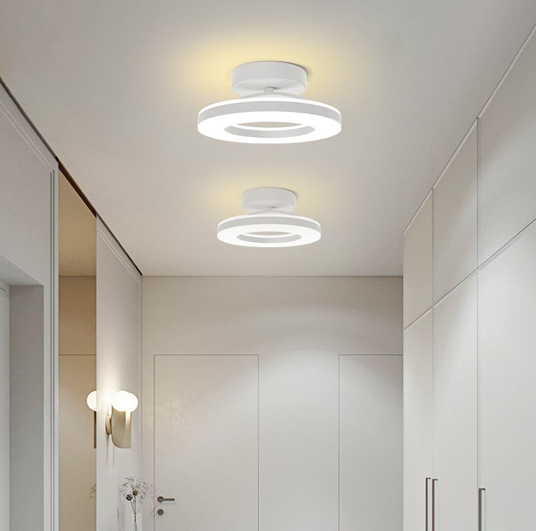 Moderne Gouden IJzeren Hal LED Plafondlamp Warm Licht Wit D20*H8CM Dimbaar met afstandsbediening