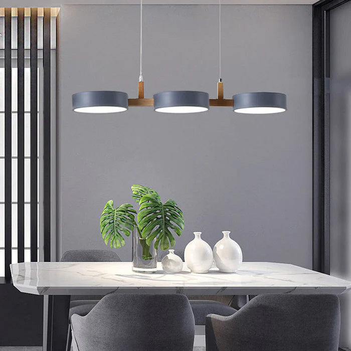 Moderne Metalen Cilindervormige Hanglamp Scandinavisch Grijs D77*H20CM