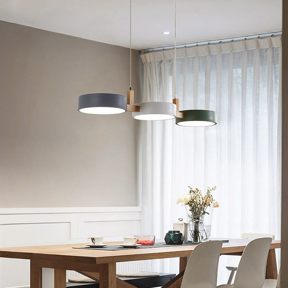 Moderne Metalen Cilindervormige Hanglamp Scandinavisch