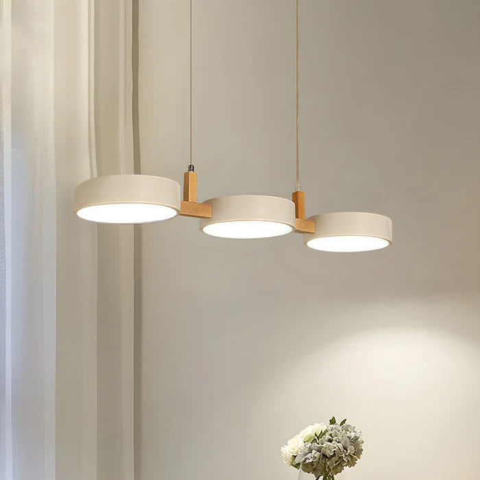 Moderne Metalen Cilindervormige Hanglamp Scandinavisch Wit D77*H20CM