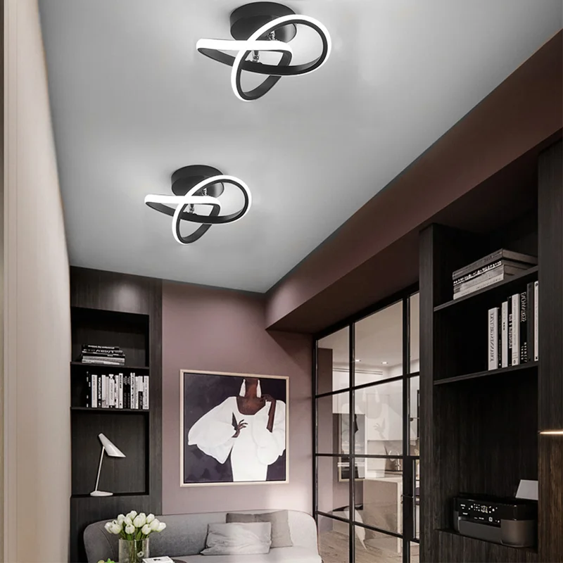 Moderne Witte Metalen LED Plafondlamp Energiezuinig