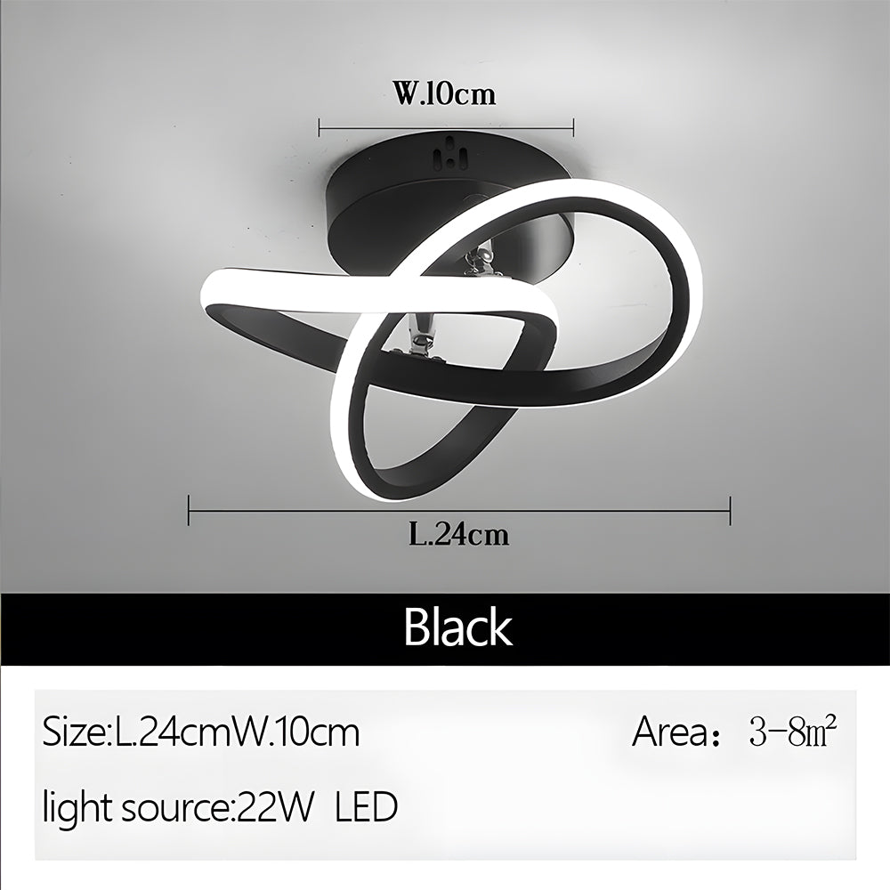 Moderne Witte Metalen LED Plafondlamp Energiezuinig