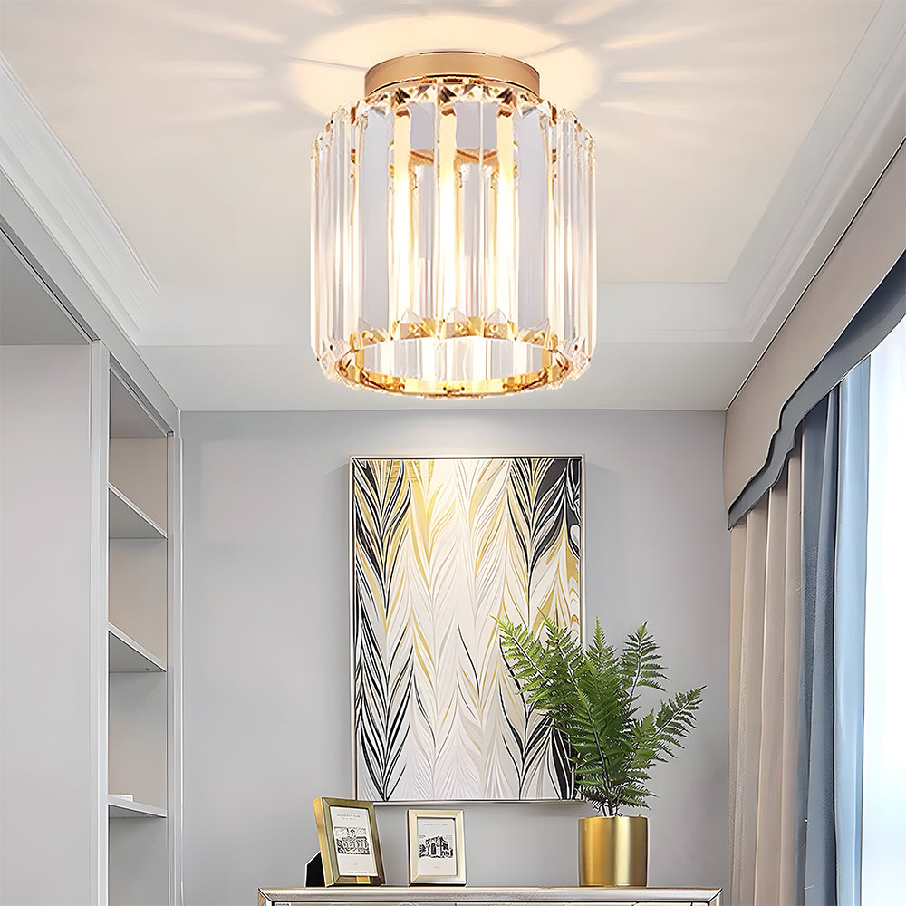 Moderne Zwarte Plafondlamp Met Eén Lichtbron Voor Hal Goud Cirkel (D36*40CM)