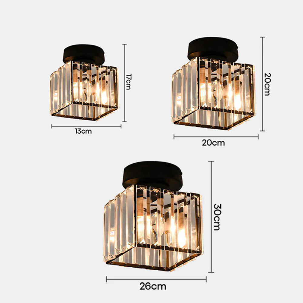 Moderne Zwarte Plafondlamp Met Eén Lichtbron Voor Hal