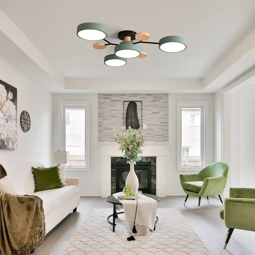 Moderne Ronde LED Kroonluchter Van IJzer Voor Woonkamer