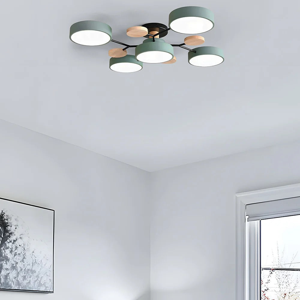 Moderne Ronde LED Kroonluchter Van IJzer Voor Woonkamer