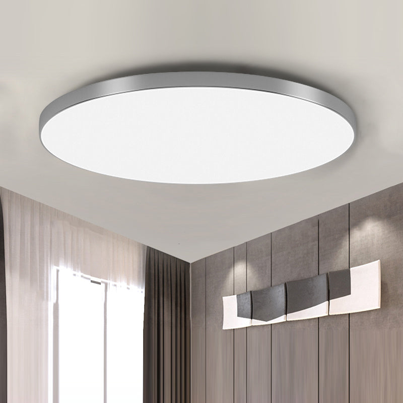 Moderne Ronde LED Plafondlamp Voor Woonkamer En Slaapkamer Zilver