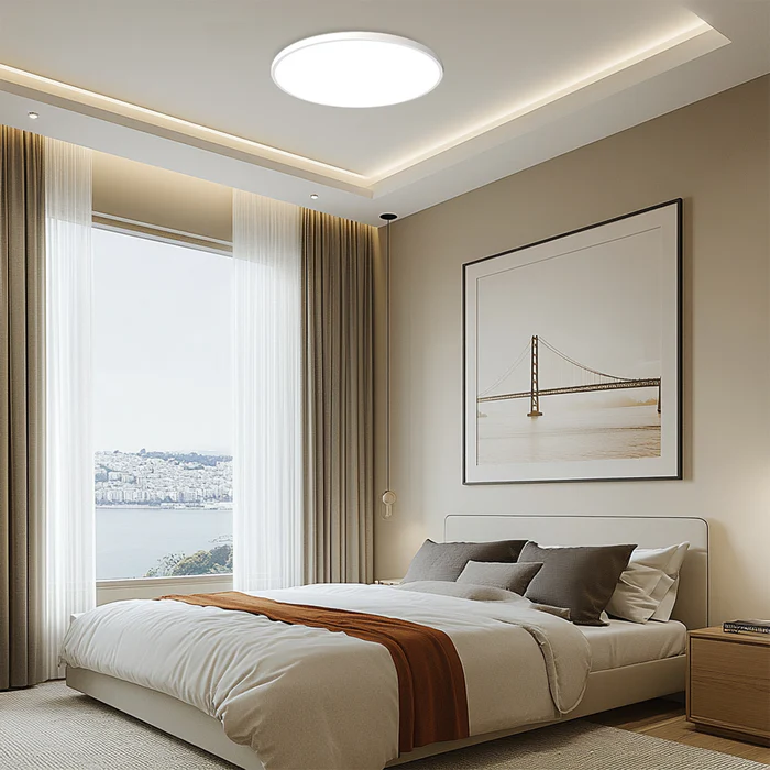 Moderne Ronde LED Plafondlamp Voor Woonkamer En Slaapkamer Wit D23*H6cm(18W)