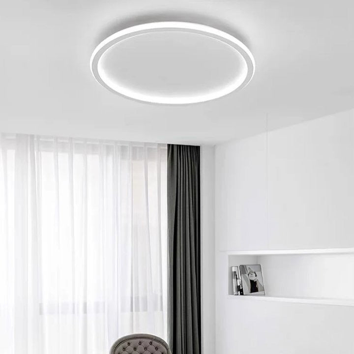 Moderne Ultradunne Ronde Lage Plafondlamp Voor Interieur Wit