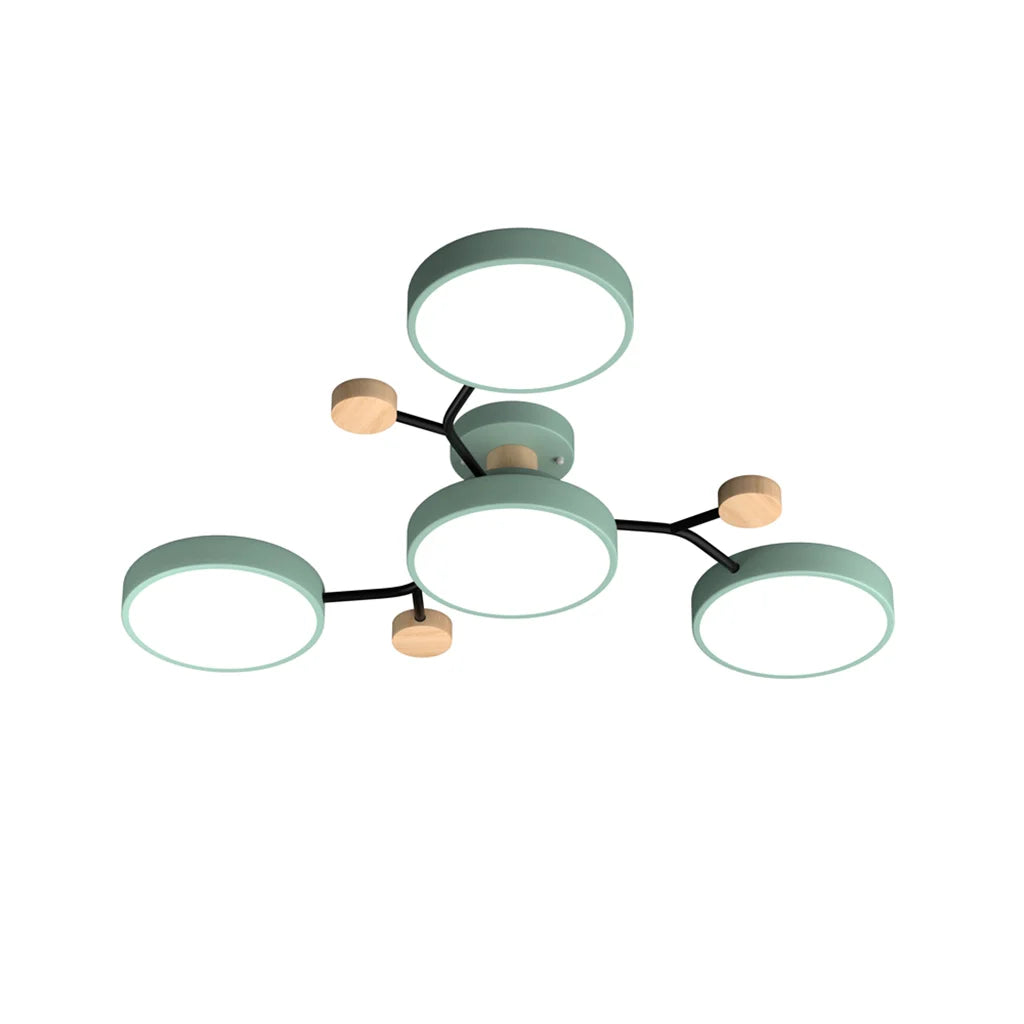 Murray Macaron Moleculaire LED-plafondlamp Groente 4 hoofden