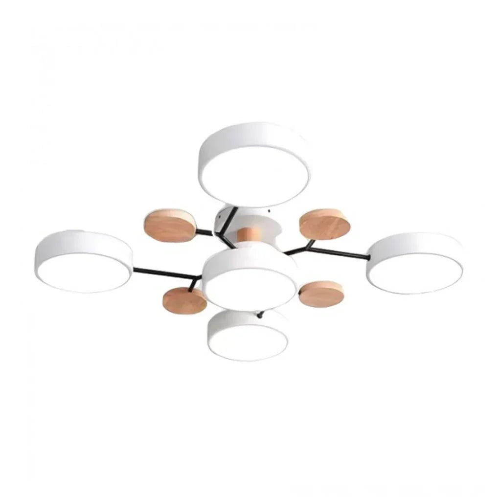 Murray Macaron Moleculaire LED-plafondlamp Wit 5 hoofden