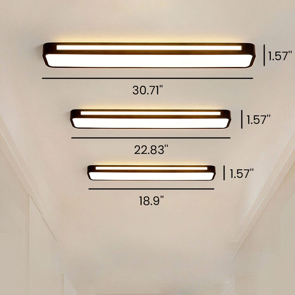Moderne Nordic Minimalistische Lange LED Dimbare Plafondverlichting