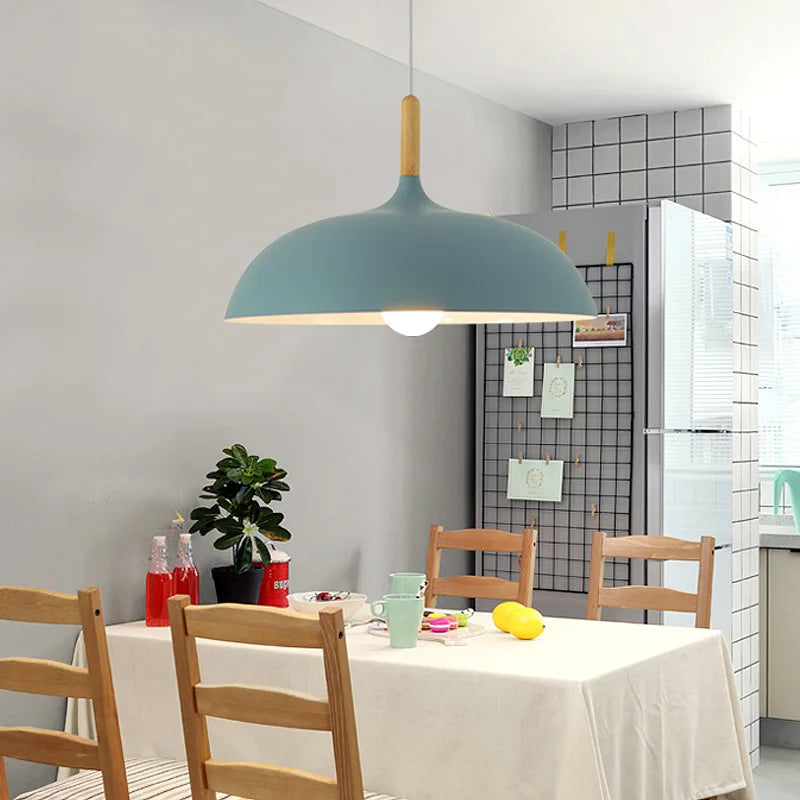 Plafondlamp Scandinavisch Eikenhout Met LED Verlichting