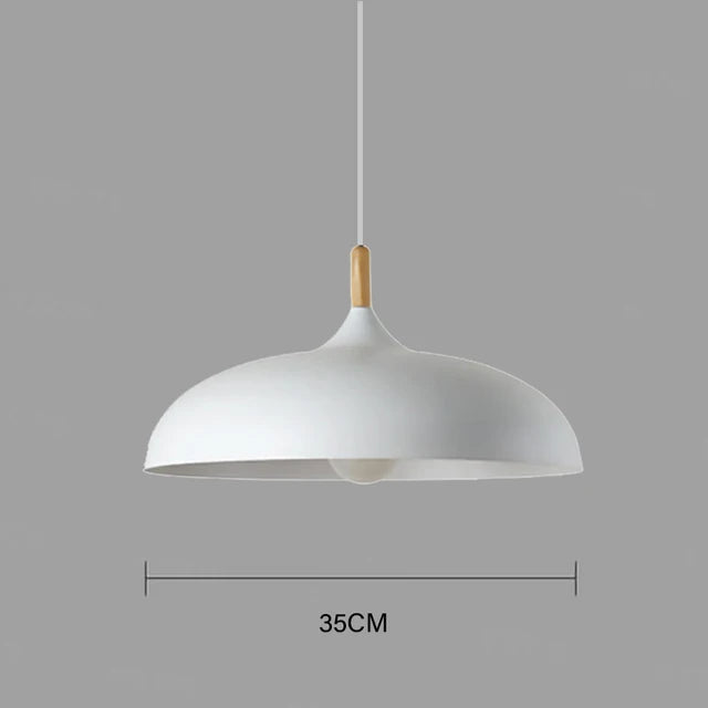 Plafondlamp Scandinavisch Eikenhout Met LED Verlichting Wit
