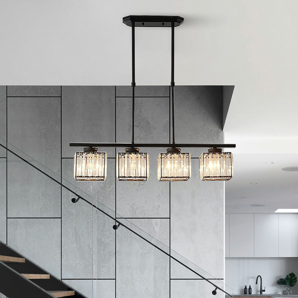 Nordic Multi Head Lange Glazen Eilandlamp Voor Keuken