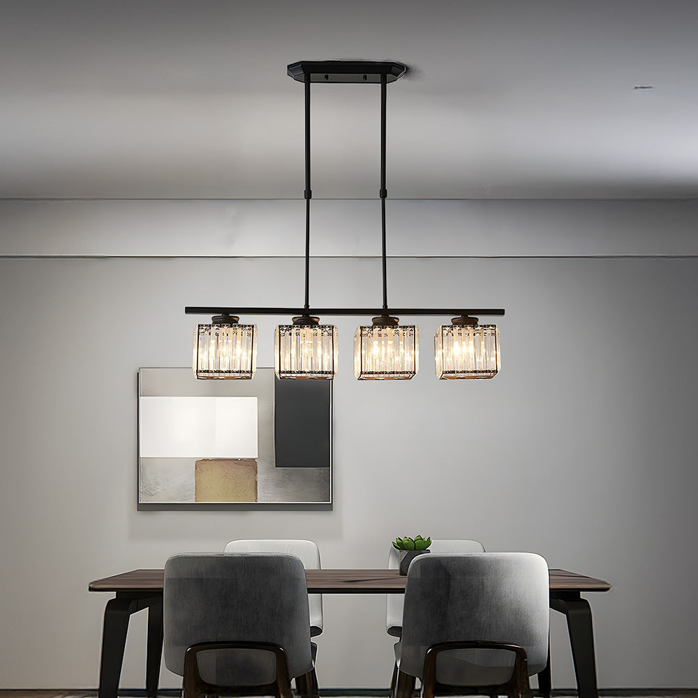 Nordic Multi Head Lange Glazen Eilandlamp Voor Keuken