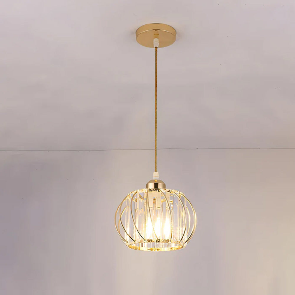 Nordic Eenvoudige Bolvormige Glazen Hal Hanglamp Modern Hanglamp Goud D16*H16cm