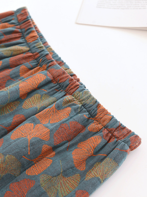 Vintage Bloemenprint Crepe Pyjama Set - 2-delig voor Dames