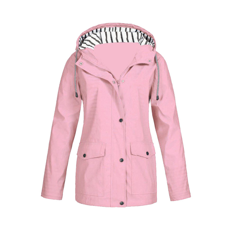 Dames Regenjas - Waterdicht, Lichtgewicht en Ademend Design Roze